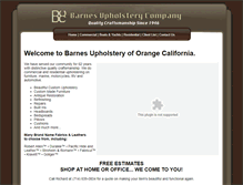 Tablet Screenshot of barnesupholstery.com